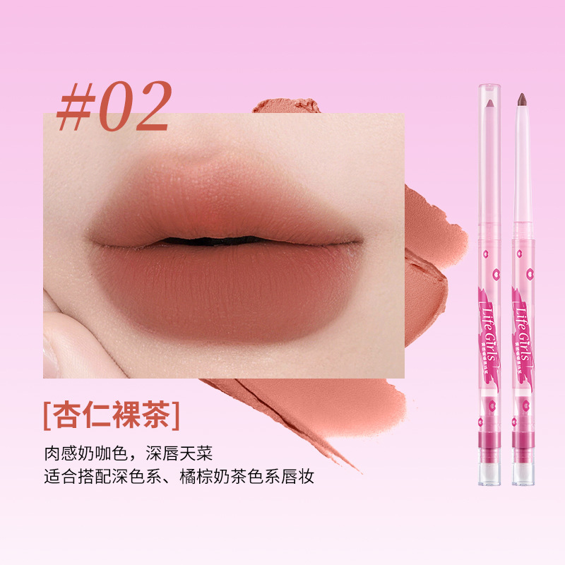 Life Girls Fog Dual Head Lip Liner esboza lápiz de labios tridimensional lleno post de ropa de niebla lápiz de labios