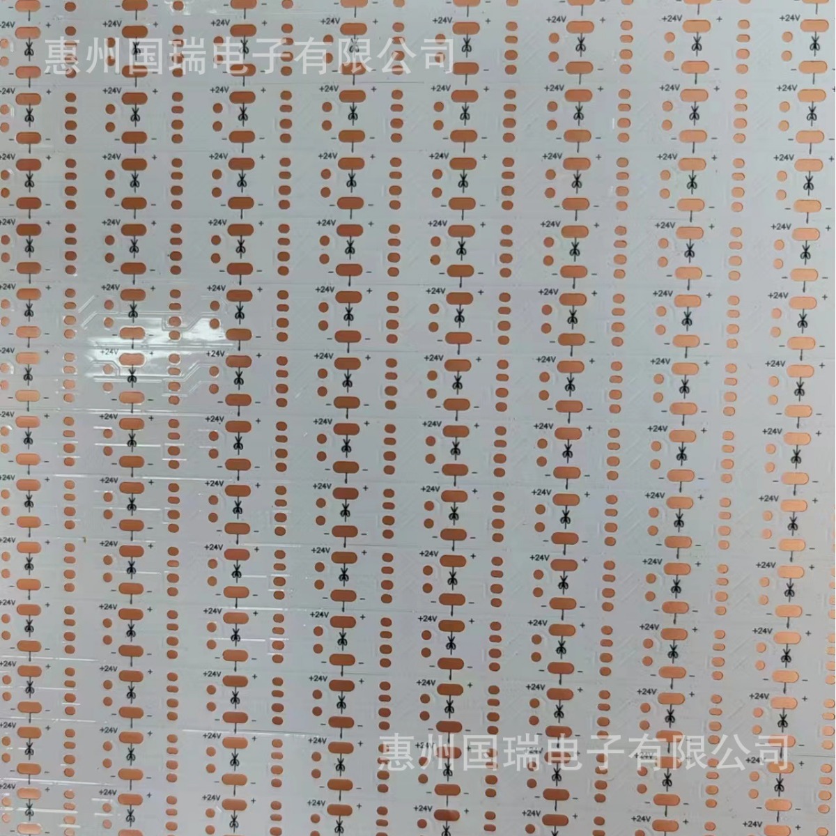 2835透镜板-24V-54D一灯一剪50铜单面覆膜背油LED灯板电路板柔性