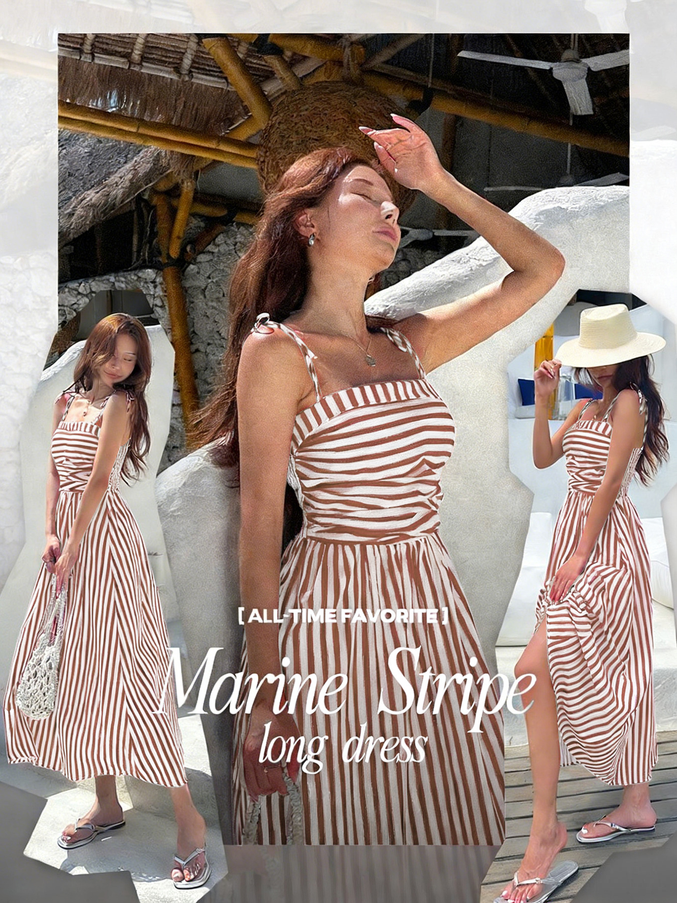 Women's Clothing Striped Maxi Dress With Pockets – Lightweight Resort Wear For Summer, American Style"​​_ecoleips.com