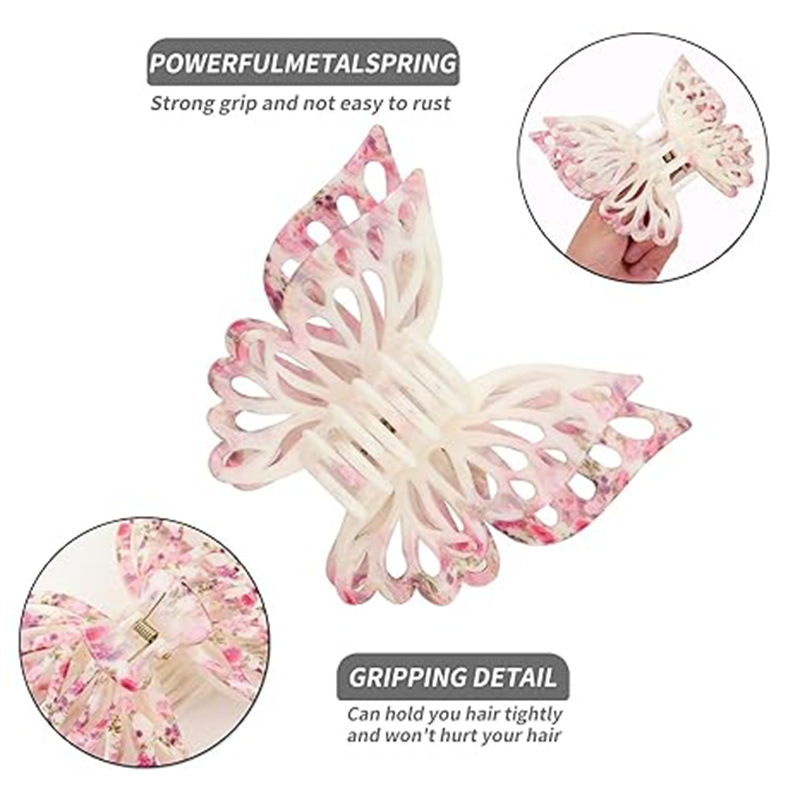 112g Weight Hair Clip, Hair Claws Hair Accessories Type 1 Piece Quantity Holiday, Daily Occasion Plastic Material Butterfly, Horse, Fish, Shark Pattern Women's Gender Elegant, Sweet Style Elegant Sweet Women's Butterfly Horse Fish Plastic Hair Clip Hair Claws 2