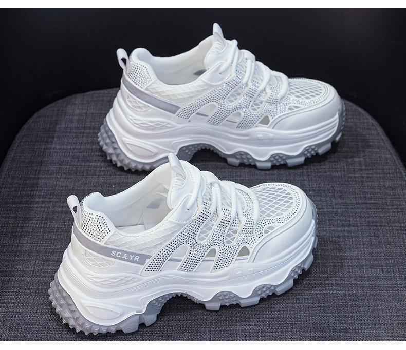 Giày sneaker nữ đế dày tăng chiều cao lưới thoáng khí mùa hè 2026 — Trắng 5075, Champagne 5075, Tím 5075 chi tiết 29