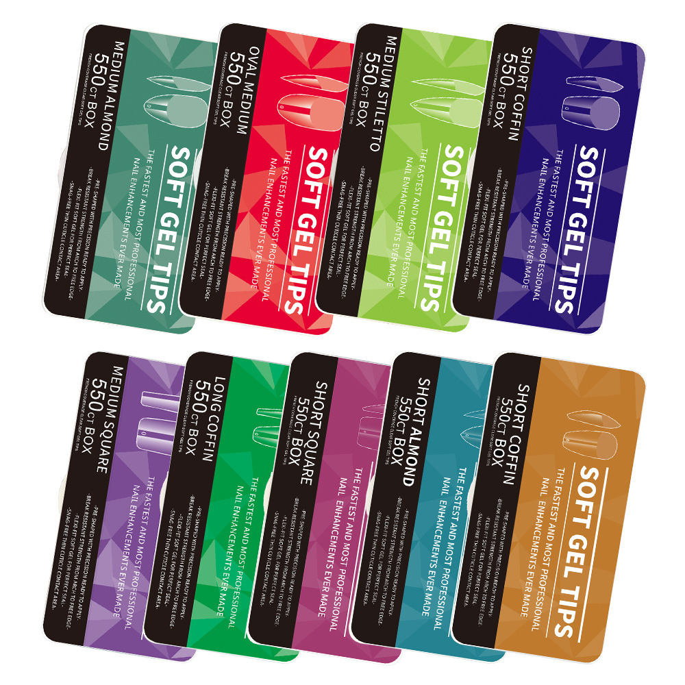 Transfronterizo Amazon caliente-venta 550 piezas de uñas esmalte de uñas no-Talla de molienda sin costuras ligero semi-Helado Ballet almendra esmalte de uñas