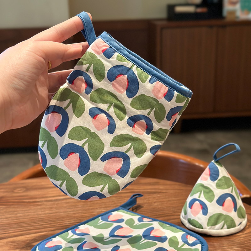 10N 두꺼운 면화 방지 장갑 면화 방지 패드 포트 캡 철 냄비 이어폰 가정용 전자 레인지 오븐