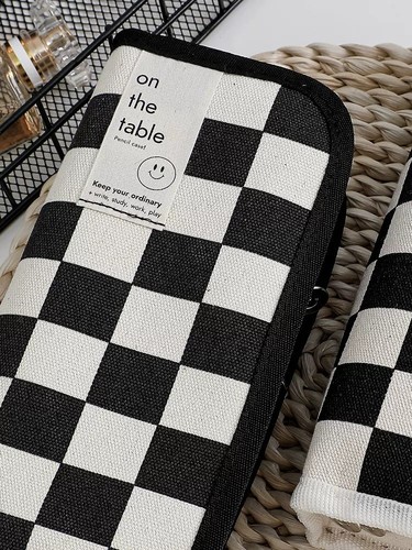 Pencil bag long large-capacity canvas stationery box for boys and girls pencil box student pencil stationery storage and organizationi