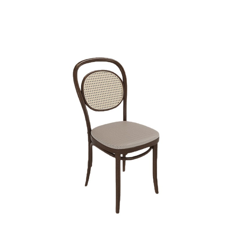 Mesa y silla de comedor occidental en línea combinación de tema de restaurante cafetería sofá de tarjeta comercial silla de madera maciza