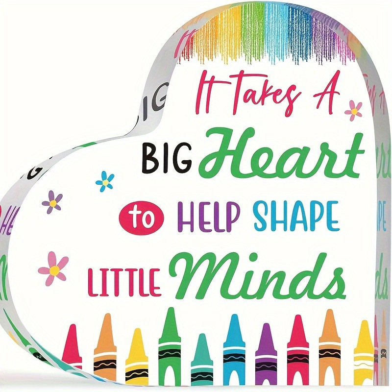 1件心形亚克力牌匾 - 送给教师、毕业生、退休人员、生日、纪念和