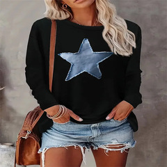 AliExpress temu カジュアルレディースカルビンレタープリントトップラウンドネック半袖ホリデー Tシャツ夏のホットセール