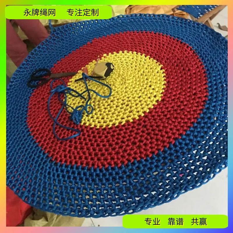 手工编织绳网 休闲游乐攀爬部落彩虹秋千 体能训练人丝化纤尼龙网