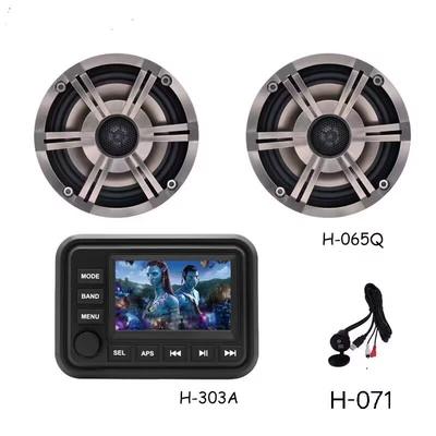 Yacht, golf cart, beach Avtomobil ehtiyat hissələri - h303a-main-unit-plus-2-065q-speakers-comes-with-a-usb-05m-extension-cable