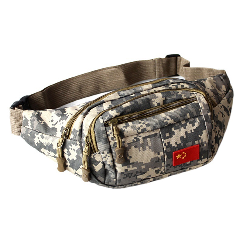 Camouflage Bag, Men's Waist Bag, Men's Multi-Functional Large-Capacity Chest Bag, Women's Wallet, Women's Mobile Phone Cross-Body Shoulder Bag
