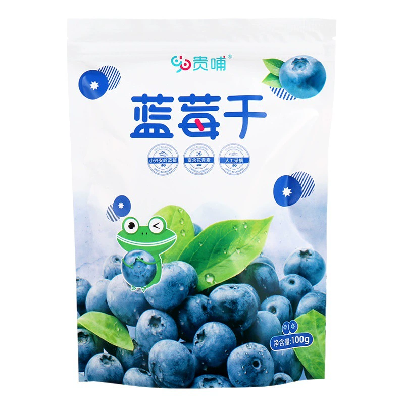 Сушеная черника Гуй Бу 100г, закуска, от производителя, сушеные фрукты, индивидуальная упаковка, консервированная черника