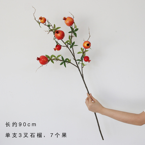 Artificial flower pomegranate fruit decorative ornaments living room…