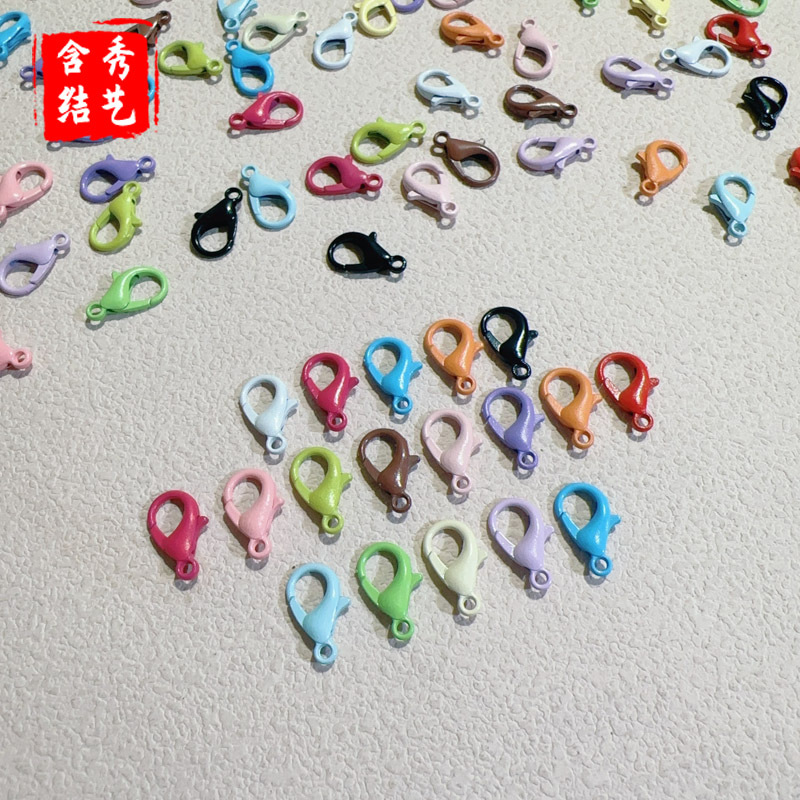Painted Colorful Lobster Clasp DIY Jewelry Accessories Keychain Phone Chain Candy Color Fashionable Versatile Jewelry Clasp