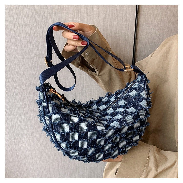 Denim Patchwork Shoulder Crossbody Bag For Women Stylish Canvas_voghion.com