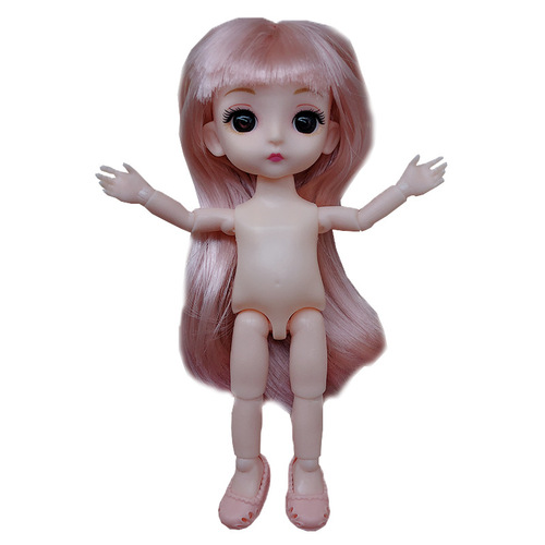 6-inch 16cm Reborn Doll 13 Joint 11cm Body OB11 Handmade DIY Body Kit Nude Doll Facial Expression Accessories