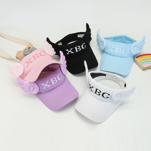 Children's empty top hat summer girls sun protection sun hat middle children Korean version UV sun hat cute baby hat wholesale