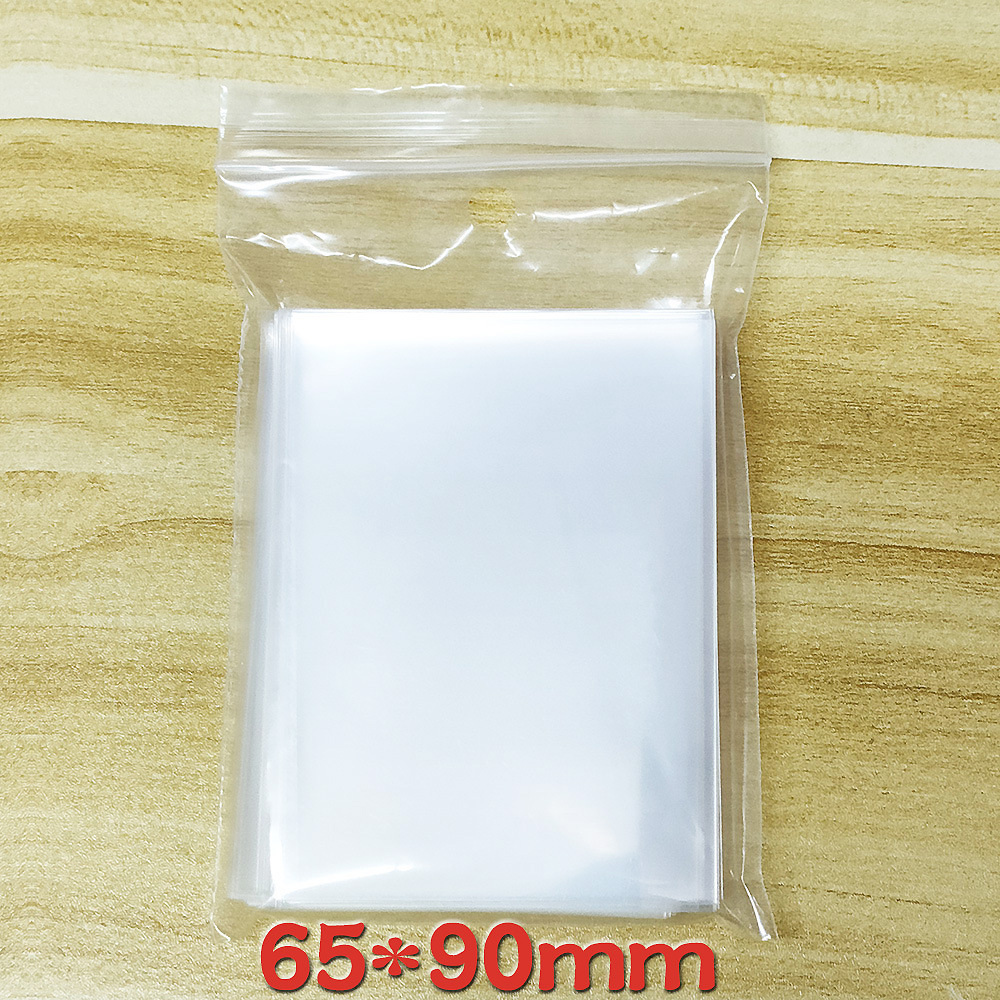 Venta al por mayor CPP transparente 20 tarjeta de seda película titular de la tarjeta gu ka tarjeta pequeña barra bolsa autoadhesiva bolsa de autosellado cubierta protectora palomitas de maíz