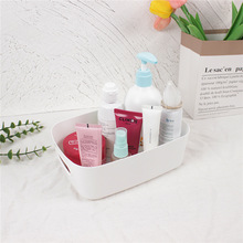 透明桌面收纳盒餐厅零食整理阳台收纳篮亚克力书盒杂物面膜护肤品