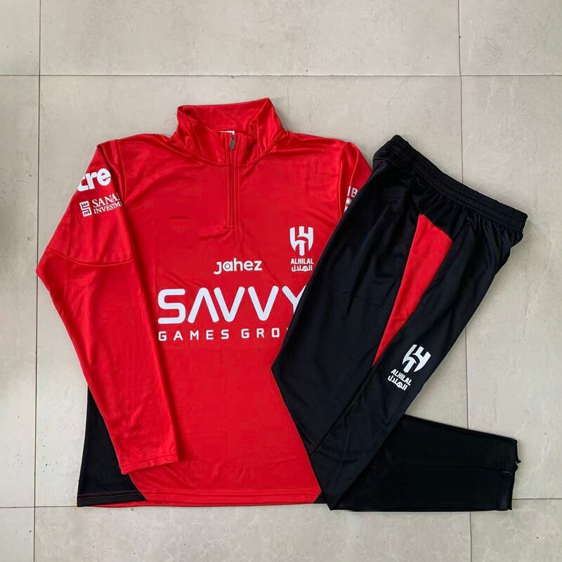 2526 National Team Paris Germany Naples Arsenal Football Training Uniform Half-Zip Children's and Adult Models