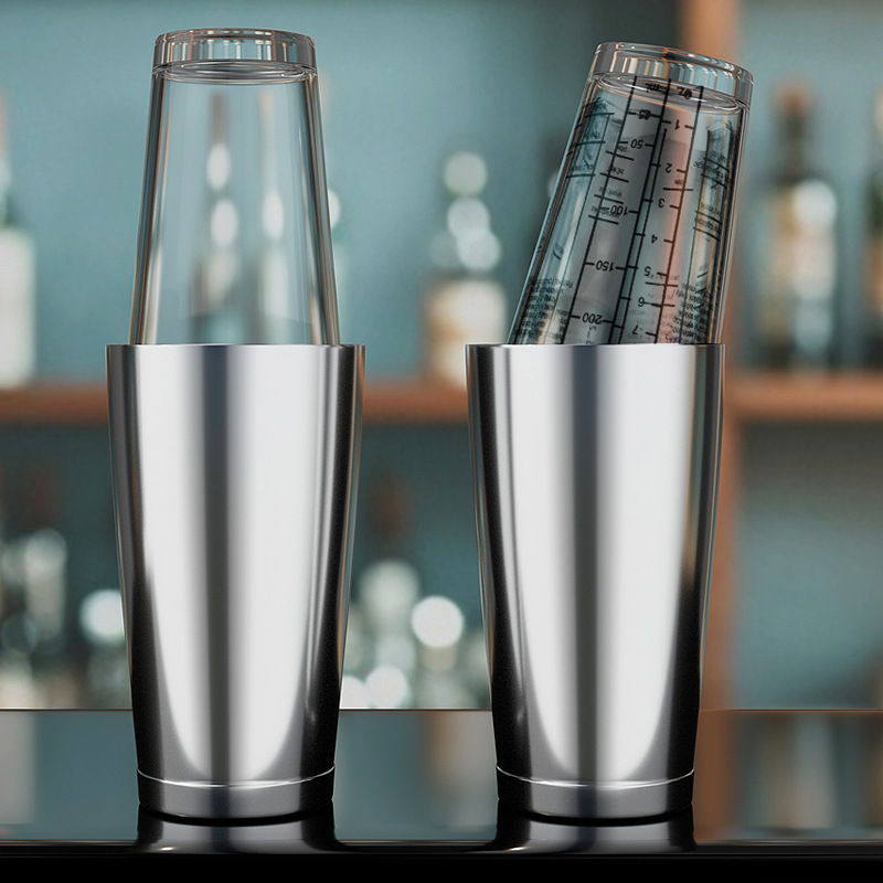 304 Stainless Steel Hall Cup set American Winery Shaker cóctel Shaker Winery Cross - Border Glass Shaker image 5