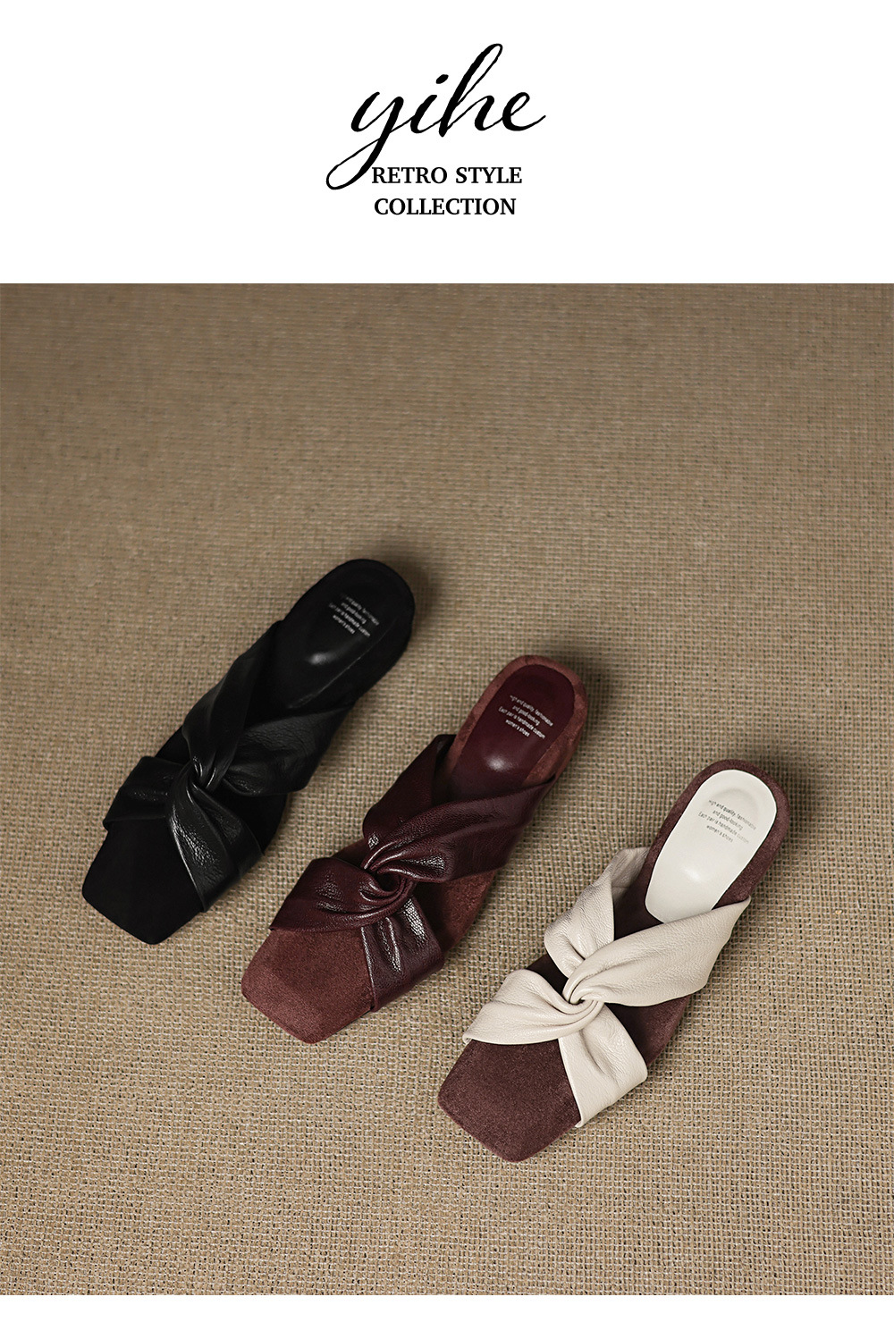 Dép sandal nữ quai chéo hở mũi chất liệu da cừu phong cách đơn giản — màu nâu chi tiết 16