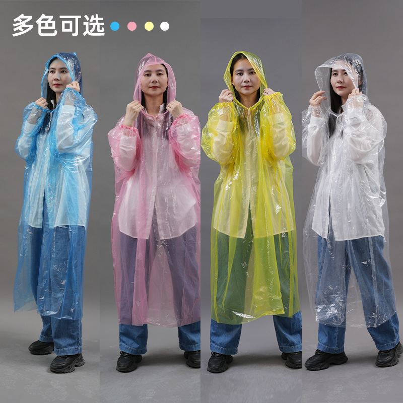 Carefully Selected Universal Disposable Raincoats for Outdoor Hiking and Travel, Adult One-Piece Raincoats, Heavy Rain-Proof Transparent Raincoats and Ponchos