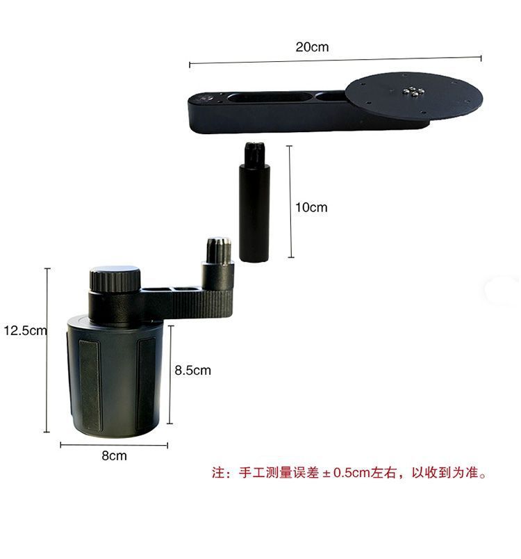 High-End Universal Car-Mounted Floating Small Table Tray with Cup Holder, Tea Tray, Tea Table Storage Accessory