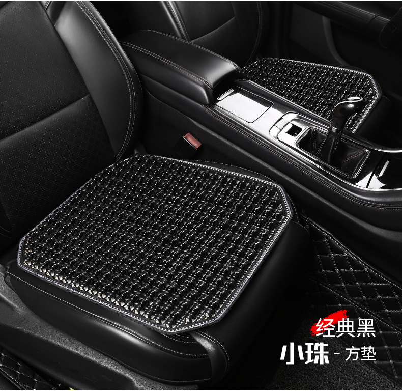 Summer Breathable Wooden Bead Lumbar Support Cushion for Car Drivers, Universal Backrest Pad for Trucks and Offices