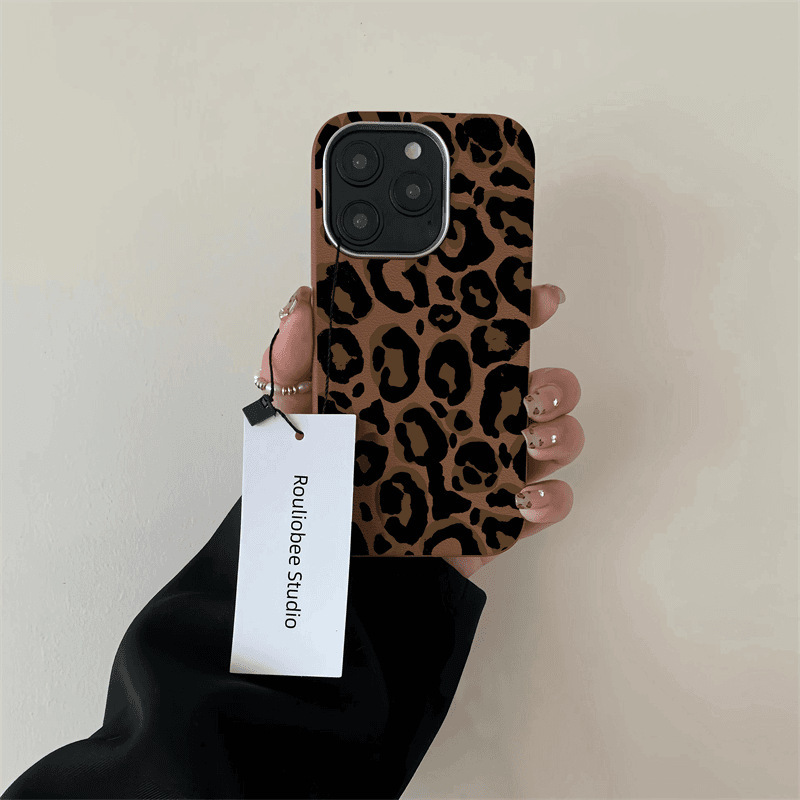 Autumn and Winter Leopard Print Phone Case for Apple 16pro iPhone15/14 Leather 13 Advanced 11 Cute XR/X