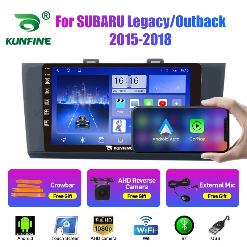 Подходит для Subaru Legacy/Outback 2015-2018 Android-автомобильная навигация GPS с камерой заднего вида, всё-в-одном