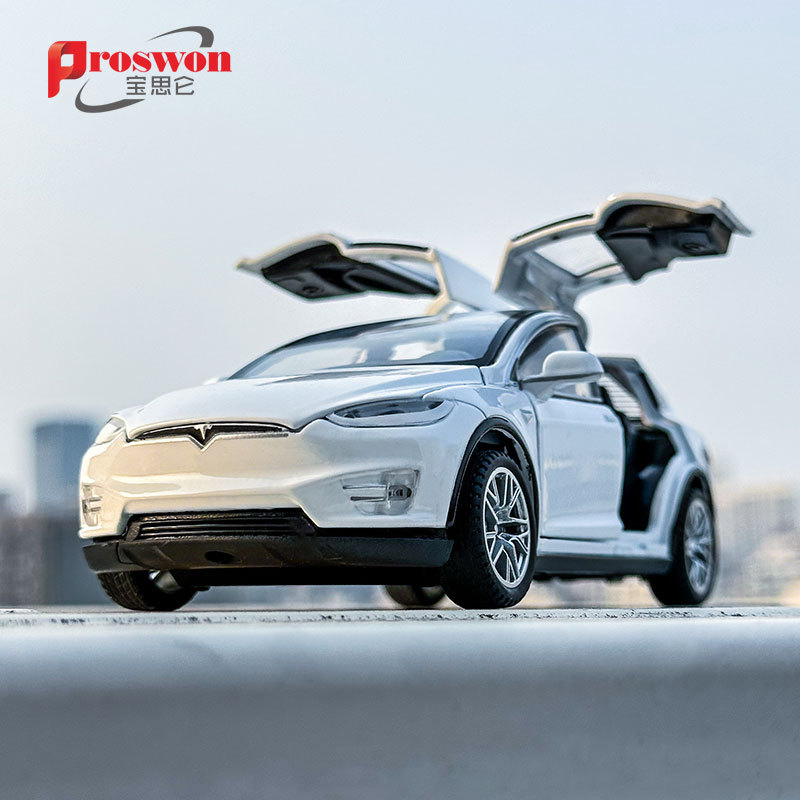 Тесла, металлическая реалистичная модель автомобиля, игрушка, игрушечная машина, масштаб 1:32