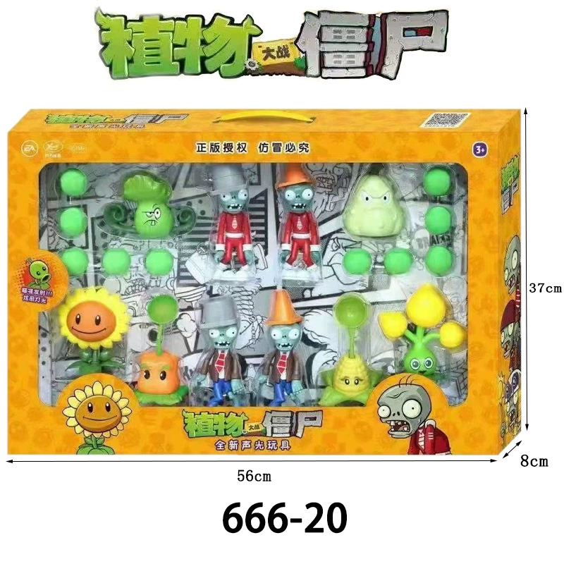 Оригинальная игра Plants vs. Zombies, реалистичная игрушка, набор со световой музыкой