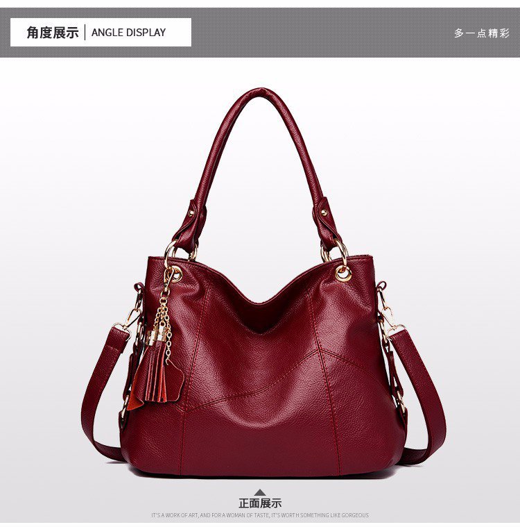 New fringed large-capacity tote women's bag, European and American trend Hobo single-shoulder handbag, cross-border one-piece delivery worldwide undefined