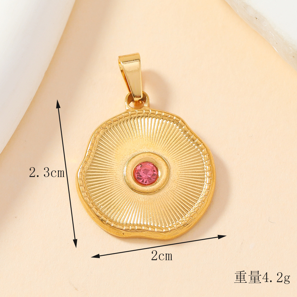 Colgante de acero inoxidable de estilo europeo y americano, collar de brazalete, accesorios de amor creativo, colgante de diamantes DIY