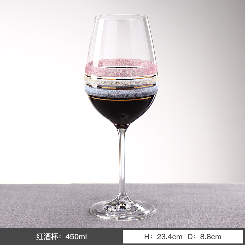 Checo Lexus importa la creatividad europea de lujo ligero sin plomo taza de cristal nueva taza de vino de uva de colores taza ligera