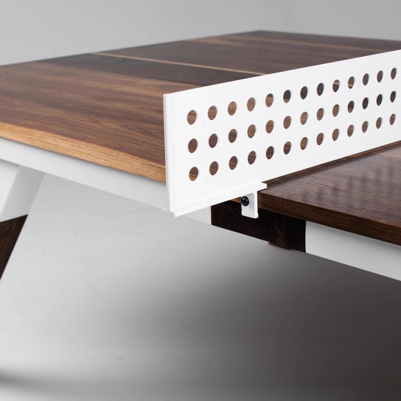 Mesa de tenis de mesa italiana, pies de madera maciza, hogar interior, nogal negro, mesa de mesa estándar, escritorio