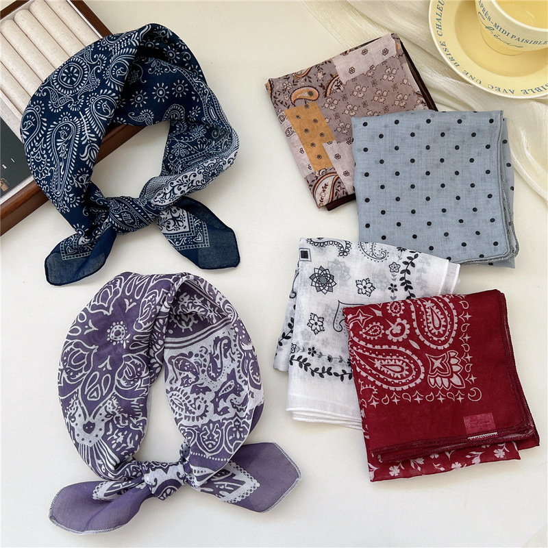 58 Cotton Linen Small Square Scarf Fresh Breathable Women's Soft Artistic Decorative Small Scarf Summer Scarf Women's Joker Small Scarf 58 Cotton Linen Small Square Scarf Fresh Breathable Women's Soft Artistic Decorative Small Scarf Summer Scarf Women's Joker Small Scarf
