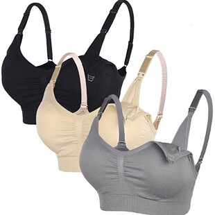 Cross-border nursing bra nursing bra without steel ring pregnant women's underwear front buckle nursing bra breathable