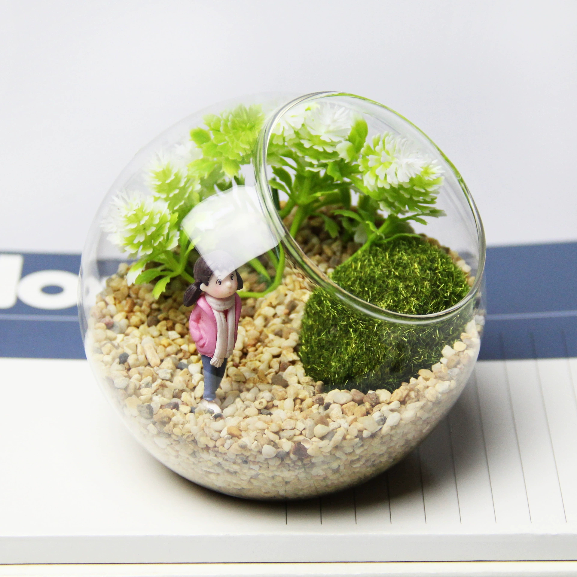 Бутылка из мха экологическая бутылка моделирование растение кошка украшение офиса мох микро пейзаж креативный подарок украшение подарка