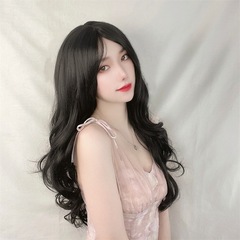 Amazon Fashion Women's Wavy Half-Updo Wig with Bangs and Long Curly Waves, European and American Style Supplier