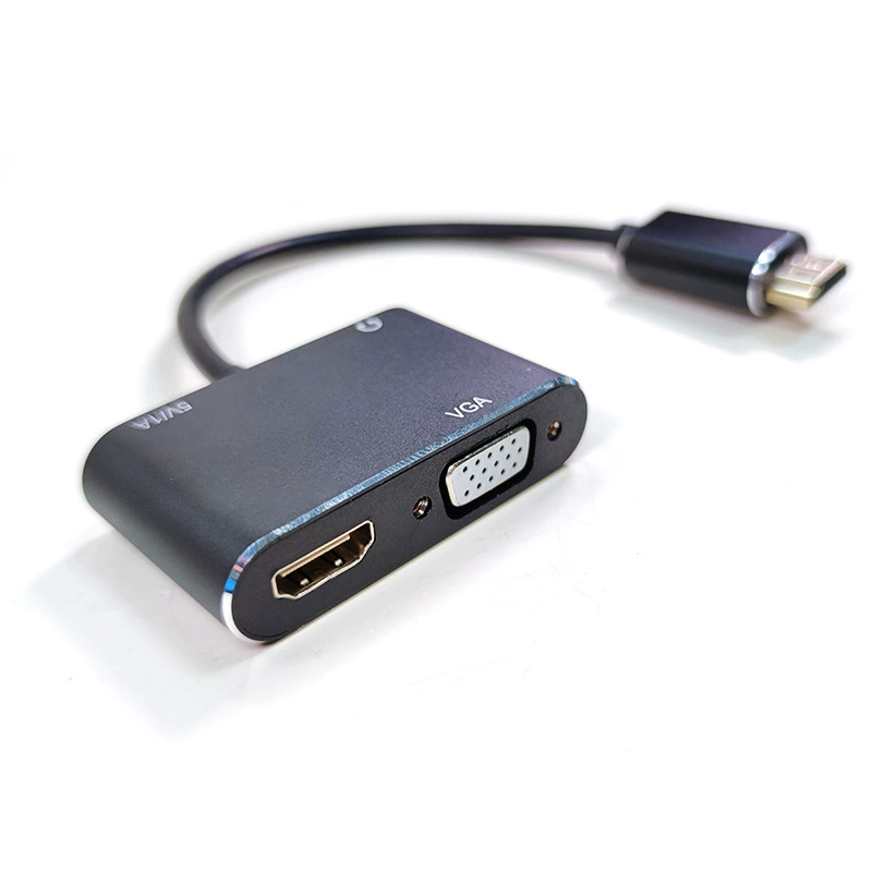 HDMI на VGA+HDMI с питанием аудио адаптер HDMI2 в 1 кабель HDMI/VGA поддерживает 4K дисплей