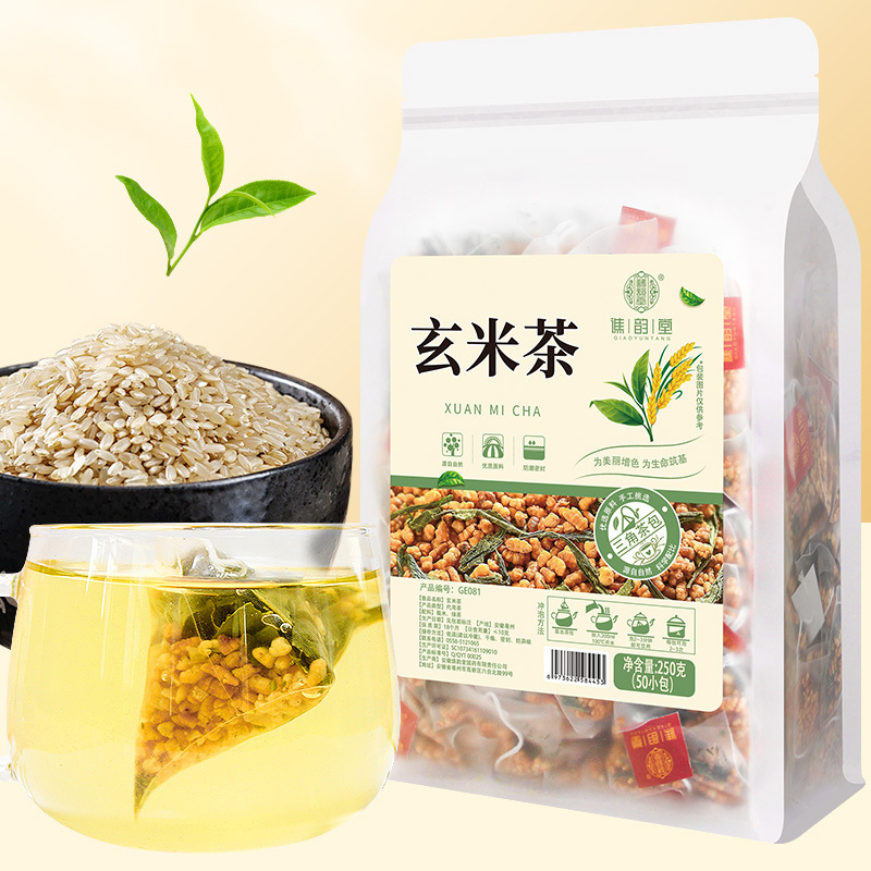 譙韻堂 玄米茶250g/袋 量販裝三角包50小包 糙米綠茶葉日式茶葉包
