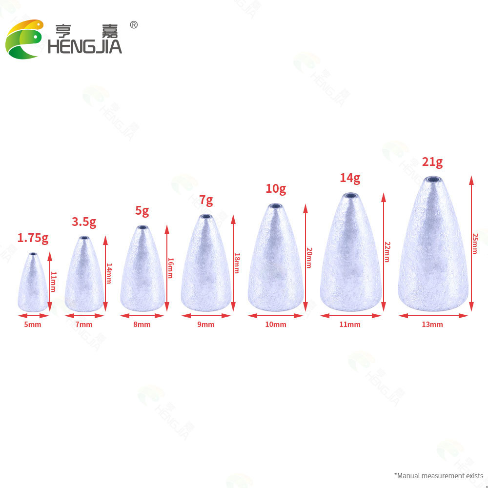 亨嘉新款袋装子弹铅批发海钓鱼坠路亚渔具配件1.75g-21g助投器