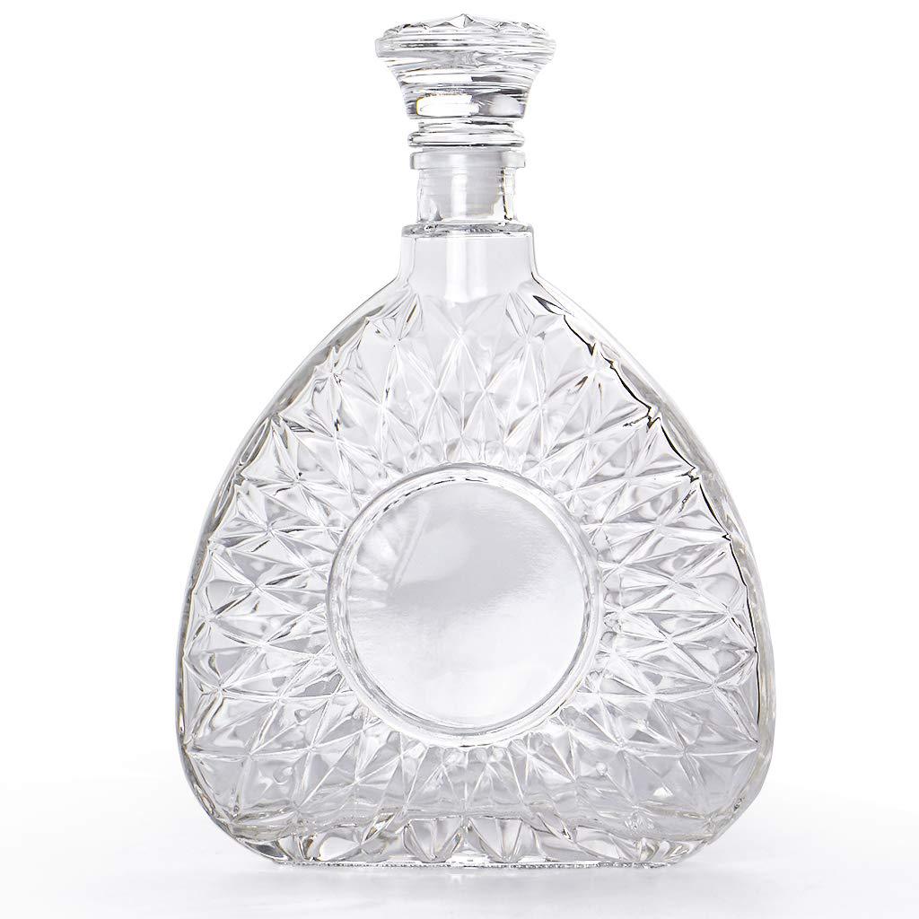 Botella de vino tinto, vidrio de diamante, botella de whisky en forma de tierra, botella vacía, botella de vino cuadrada, decapadora de lujo