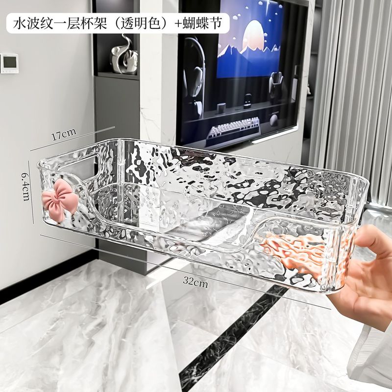 亚克力透明置物架化妆品收纳盒卫生间梳妆台护肤品香水桌面整理盒|undefined