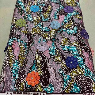 Glitter Africa Grand wax with 3D flowers�ֹ���Ϟ���ϻ���ϞȾ