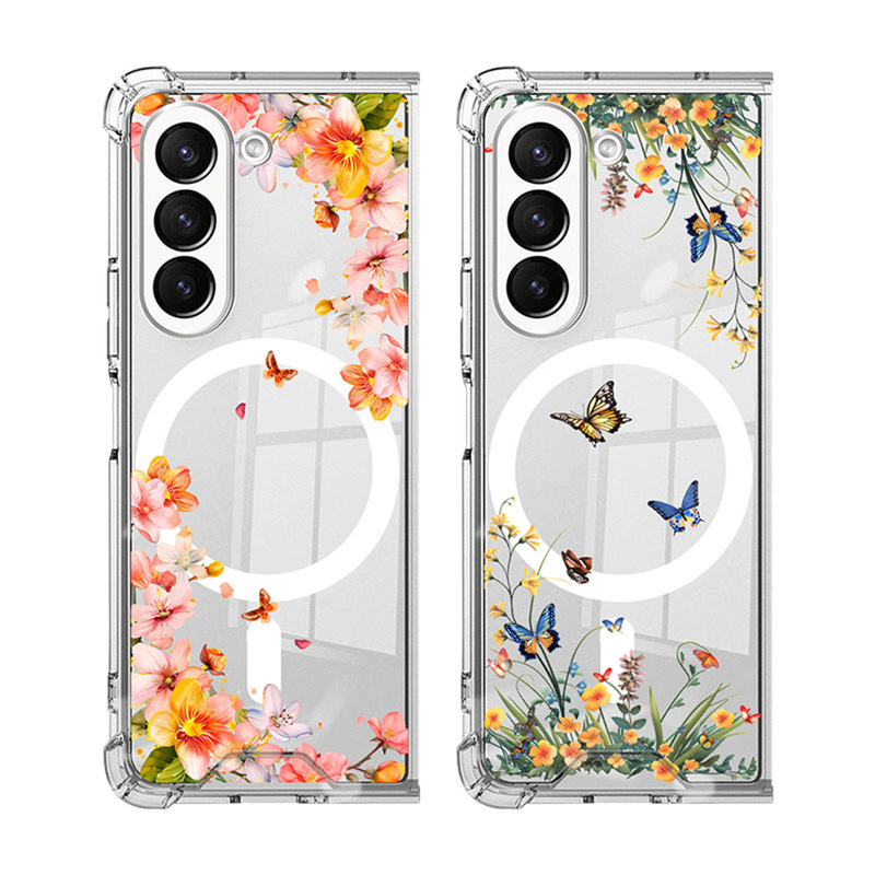 Suitable for Samsung Galaxy Z Fold 7 Painted European and American Style Anti-Fingerprint Floral Tpu+Pc Two-In-One Phone Case Suitable for Samsung Galaxy Z Fold 7 Painted European and American Style Anti-Fingerprint Floral Tpu+Pc Two-In-One Phone Case