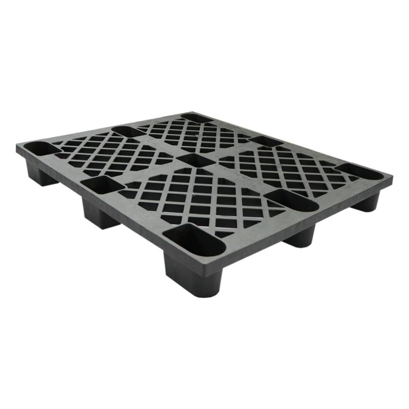 Черный пластиковый поддон сетка девятифутовый каркасный контейнер пластиковый международный логистический поддон упакованный pallet