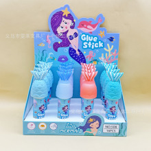 创意美人鱼造型固体胶儿童桌面DIY白色胶棒学生美术涂鸦胶水批发