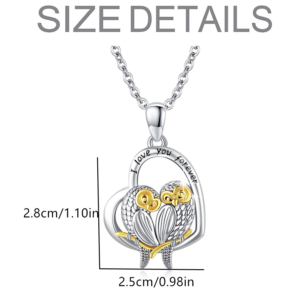 Karšto pardavimo mielas pelėdos pakabukas-vėrinys, madingas ir universalus poros gyvūnų papuošalų aksesuaras, dovana_voghion.com